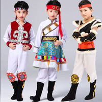 六一儿童少数民族服装男儿童蒙古服演出服藏族演出服舞蹈服表演服