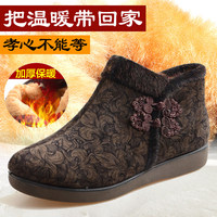 老北京布鞋加绒女鞋老人棉鞋冬季高帮中老年妈妈鞋防滑保暖奶奶鞋