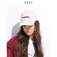 ZIYI秋冬新款棒球帽刺绣字母帽子女韩版街头时尚鸭舌帽黑白色潮人