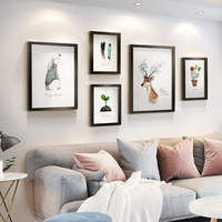 北欧客厅沙发背景装饰画卧室壁画现代简约风格挂画玄关餐厅墙画