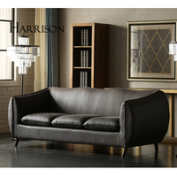 北欧三人沙发舒适面料经典简约进口松木框架高品质超软海层棉复古