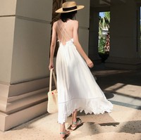 沙滩裙女2018新款巴厘岛海边度假三亚露背性感连衣裙超仙长裙夏季