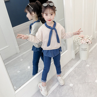 女童春装套装2019新款女孩时髦卫衣中大儿童洋气韩版运动两件套潮