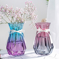 欧式创意玻璃花瓶透明满天星干花网红花瓶宜家用插花客厅装饰摆件