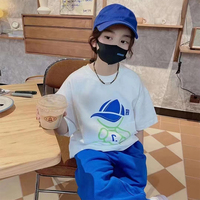 波拉韩国童装男童女童T恤短袖2022夏装儿童中大童纯棉洋气上衣潮