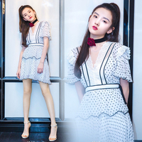 2018夏季韩版新款超仙碎花连衣裙小个子仙气雪纺中长款裙子潮