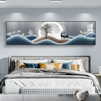 卧室装饰画床头挂画温馨福鹿客厅主卧墙画现代简约房间背景墙壁画