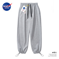 NASA CONP夏季运动卫裤男休闲短裤抽绳直筒秋季阔腿束宽松长裤子
