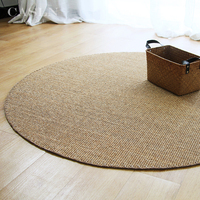 塞尚天然圆形剑麻地毯手工无边毯简约美式客厅书房工程样板间定制