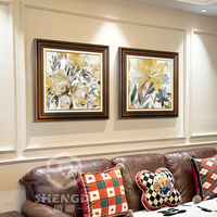 复古客厅装饰画美式卧室床头壁画欧式沙发背景墙挂画抽象玄关花卉