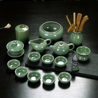 哥窑陶瓷茶具套装 家用简约 日式功夫茶具整套茶杯茶壶盖碗泡茶器