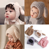 0-6月帽子1岁小孩毛线帽婴儿可爱超萌秋冬女宝宝儿童羊绒帽男冬季