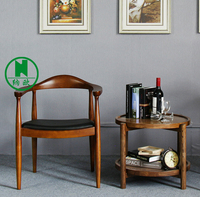 纳欧美式纯实木餐椅肯尼迪总统椅北欧茶室餐厅椅书房电脑扶手椅