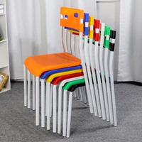 现代简约休闲椅塑料椅子简易靠背凳子成人加厚靠背椅家用时尚餐椅
