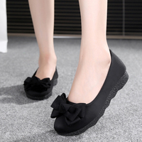 新款正品老北京布鞋女单鞋平跟黑色工作鞋孕妇鞋平底厚底防滑女鞋