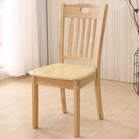 实木餐椅家用酒店现代中式餐桌椅白色靠背休闲椅凳子全实木椅子