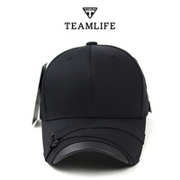 韩国棒球帽代购男女夏季棒球帽鸭舌帽TEAMLIFE个性绑带硬顶潮帽子