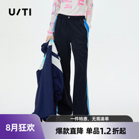 uti尤缇时尚春季新款女式黑色休闲裤UG102136A3903