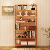 书架置物架落地简易实木竹子儿童组合现代简约学生经济型卧室书柜