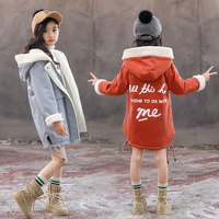 女童秋冬2018新款韩版洋气儿童加绒加厚冬装中大童棉服外套女冬季
