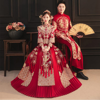 秀禾服2022新娘新款结婚中式嫁衣龙凤褂小个子婚礼秀和服套装夏季