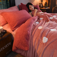珊瑚绒双面加厚法兰绒四件套1.8m床上用品被套女法莱冬季床单床笠