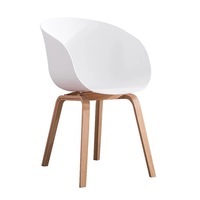 北欧黑尔椅 简约现代实木脚椅咖啡厅餐椅休闲家用卧室椅子