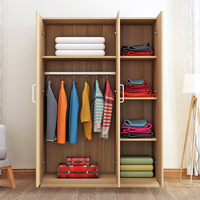 家用衣柜简约现代经济型卧室大衣柜组装实木板式收纳柜子简易衣橱