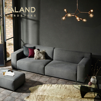 轻奢极简布艺沙发小户型客厅组合北欧现代家具一字直排沙发整装