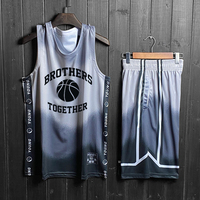篮球服定制套装男渐变色篮球背心训练服学生队服美式运动球衣儿童