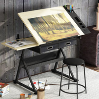 绘图桌美术可升降书画绘画画图画案美术制图设计师书桌工作台桌子