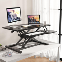 站立式办公桌可升降工作台笔记本升降电脑支架托架桌面增高台式