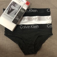 美国2018年新款Calvin Klein CK女士大宽边纯棉三角内裤3条礼盒装