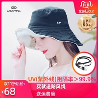 LACKPARD防晒帽防紫外线UV渔夫帽大沿遮脸遮阳帽子女美国LP可折叠