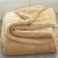 小毛毯被子双层加厚保暖单人女办公室沙发盖腿午睡冬季珊瑚绒毯子