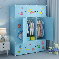 简易儿童衣柜卡通简约现代婴儿宝宝小衣橱经济型组合塑料收纳柜子