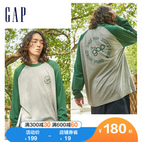 【亲肤】Gap男女装秋季新款LOGO纯棉宽松长袖T恤 451209无性别