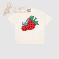 2019夏季新款Gucci/古奇女装 草莓纯棉短袖T恤 539081 XJA2J 7136