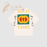 2019新款Gucci/古奇女装 短袖品牌LOGO纯棉T恤 539080 XJA9C 7136