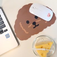 韩国正品dalbampicnic 可爱泰迪脸多用途电脑创意鼠标垫PVC杯垫