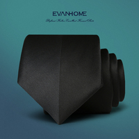 EVANHOME品牌纳米领带 时尚7cm商务领带 黑灰色定位相间花纹L7001
