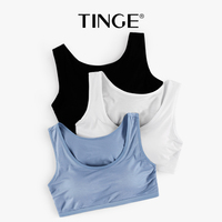 TINGE2件一体运动内衣小背心女 抹胸无钢圈防震跑步文胸聚拢套装