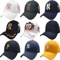 韩国代购MLB帽子秋冬新款男棒球帽小蜜蜂玫瑰女鸭舌帽NY情侣款LA