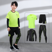 迪卡侬儿童紧身衣速干衣男女童篮球足球运动套装跑步健身服训练服