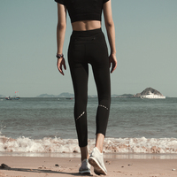 健身裤女高腰速干跑步紧身瑜伽裤女秋季弹力修身运动长裤打底外穿