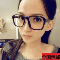 2018韩版 非主流复古豹纹装饰眼睛眼镜框架大小脸男女款潮无镜片