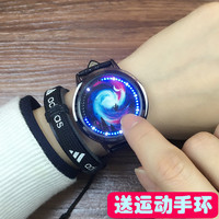 韩版led触摸屏手表创意炫酷个性防水男女学生星空情侣发光电子表