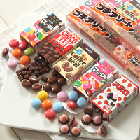 小朋友零食糖果日本明治五宝巧克力水果糖杂锦巧克力豆五小盒装