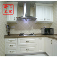 厨房整体橱柜定做石英石不锈钢台面现代简约经济型开放式橱柜定制