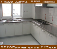 北京定做304不锈钢整体橱柜不锈钢厨柜定做不锈钢台面不锈钢厨柜